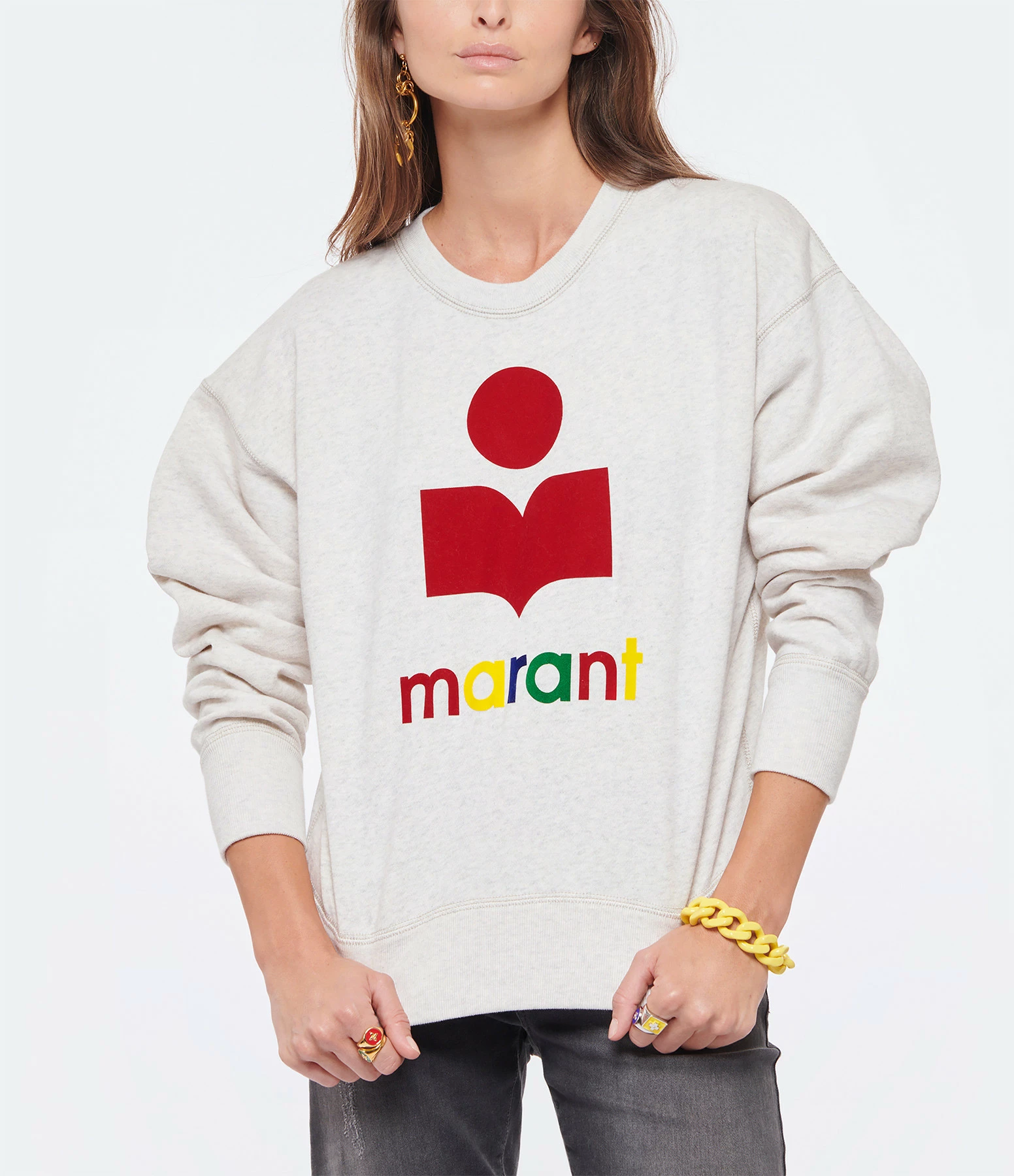 ISABEL MARANT ÉTOILE Sweatshirt Mobyli Coton Écru, Capsule Color Playground 5 ISABEL MARANT ÉTOILE Sweatshirt Mobyli Coton Écru, Capsule Color Playground – Image 3