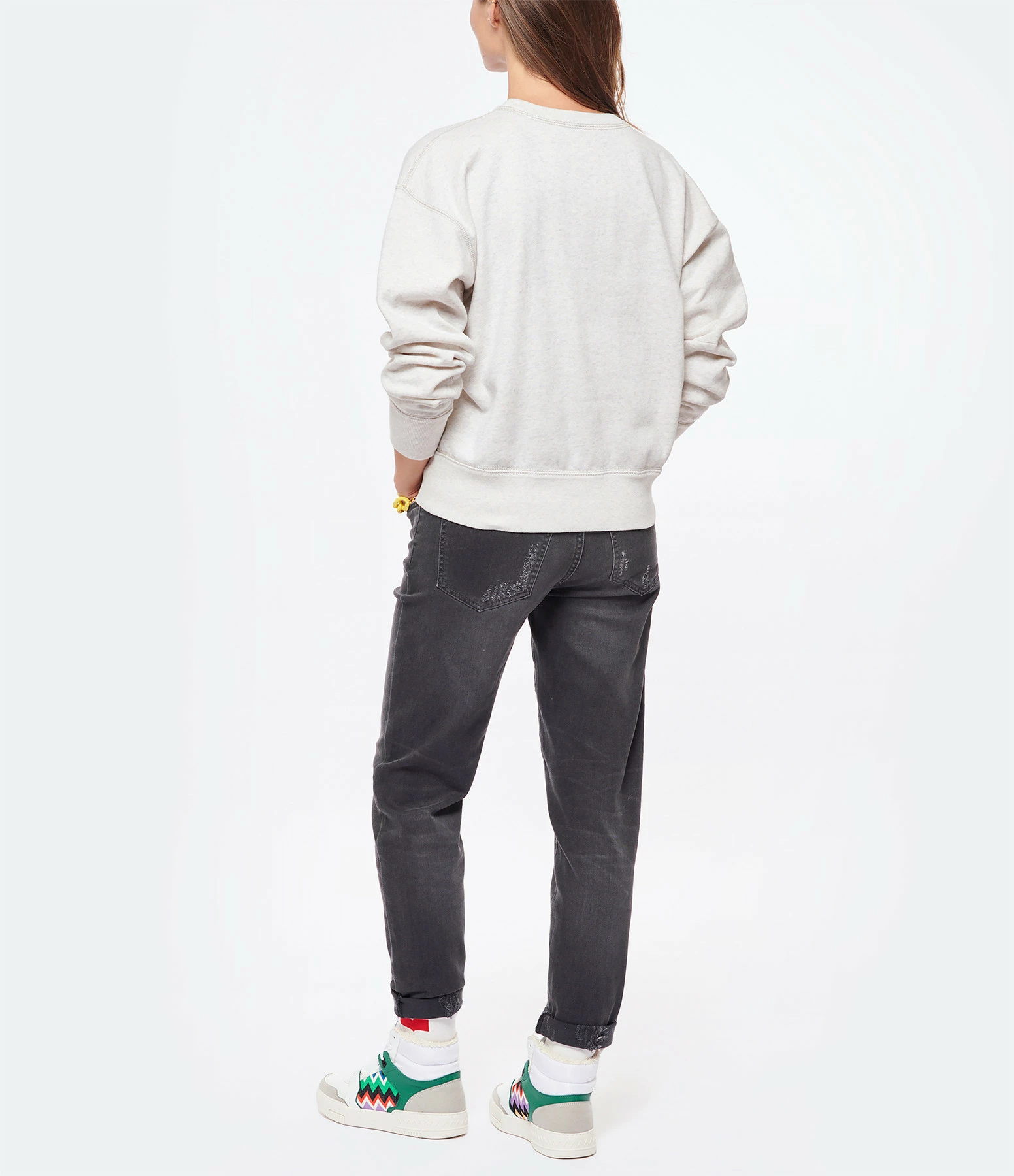 ISABEL MARANT ÉTOILE Sweatshirt Mobyli Coton Écru, Capsule Color Playground 7 ISABEL MARANT ÉTOILE Sweatshirt Mobyli Coton Écru, Capsule Color Playground – Image 5