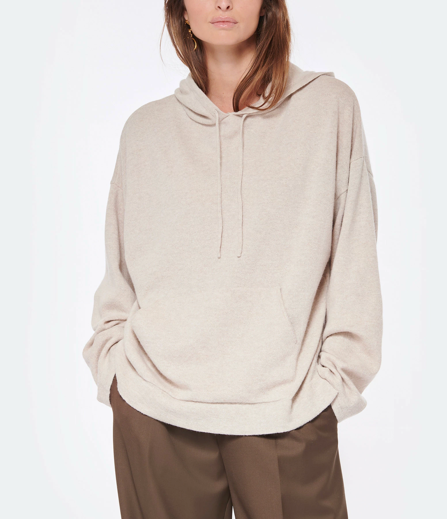 JEANNE VOULAND Sweatshirt Hoodie Gian Laine Beige 5 JEANNE VOULAND Sweatshirt Hoodie Gian Laine Beige – Image 3