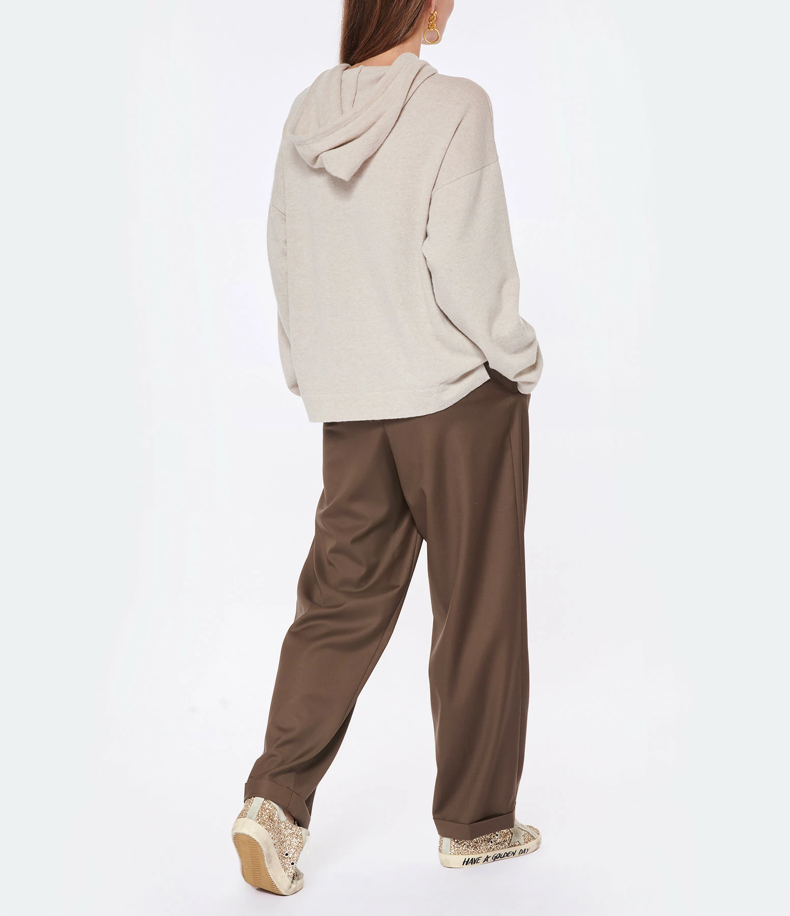 JEANNE VOULAND Sweatshirt Hoodie Gian Laine Beige 7 JEANNE VOULAND Sweatshirt Hoodie Gian Laine Beige – Image 5
