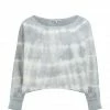 JEANNE VOULAND Sweatshirt Faly Crop Coton Tie And Dye Gris -Boutique MAJESTIC FILATURES unnamed file 1868