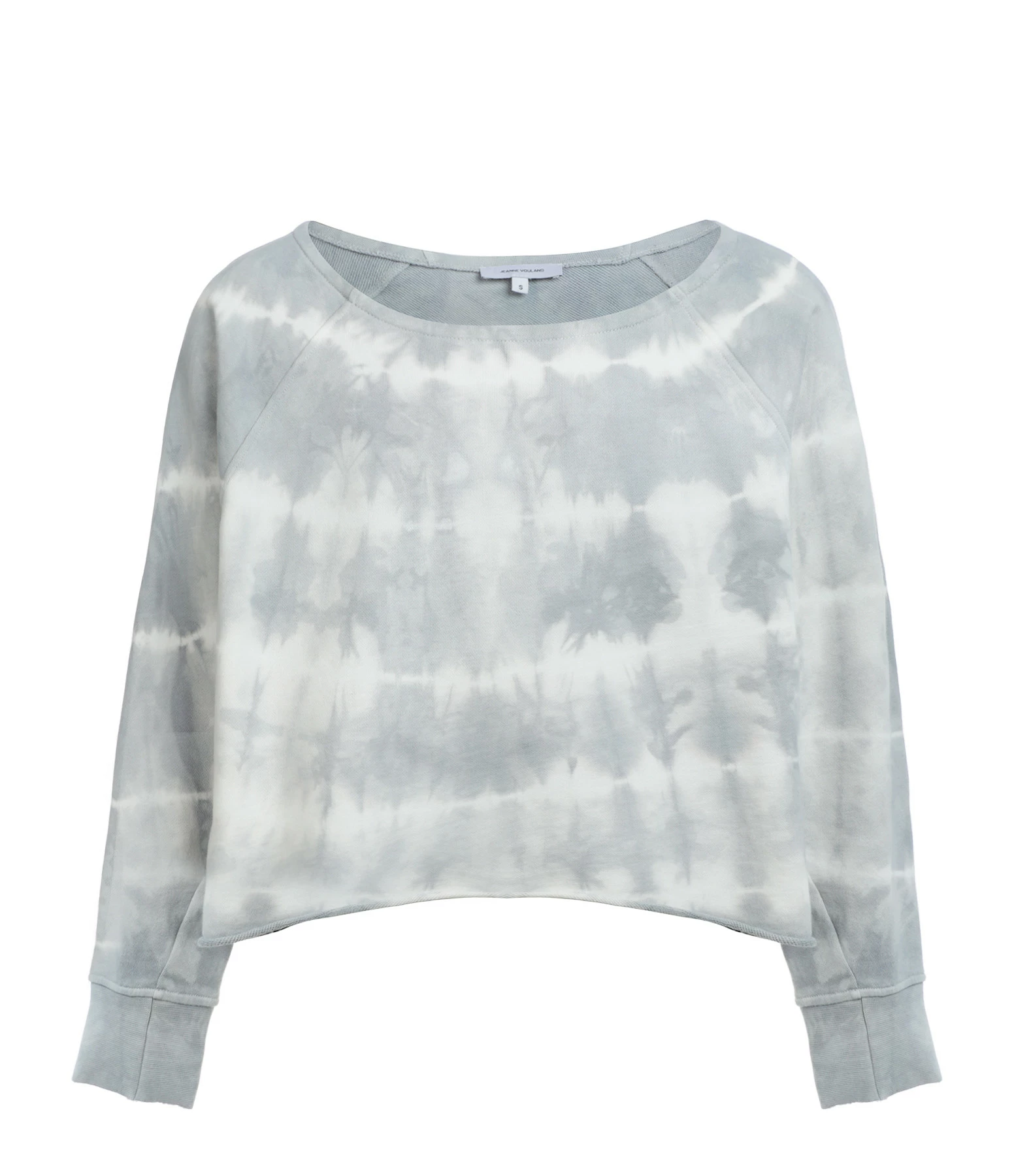 JEANNE VOULAND Sweatshirt Faly Crop Coton Tie And Dye Gris 3 JEANNE VOULAND Sweatshirt Faly Crop Coton Tie And Dye Gris