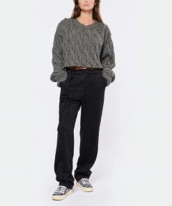 HALFBOY Pull Crew Cable Laine Gris -Boutique MAJESTIC FILATURES unnamed file 187