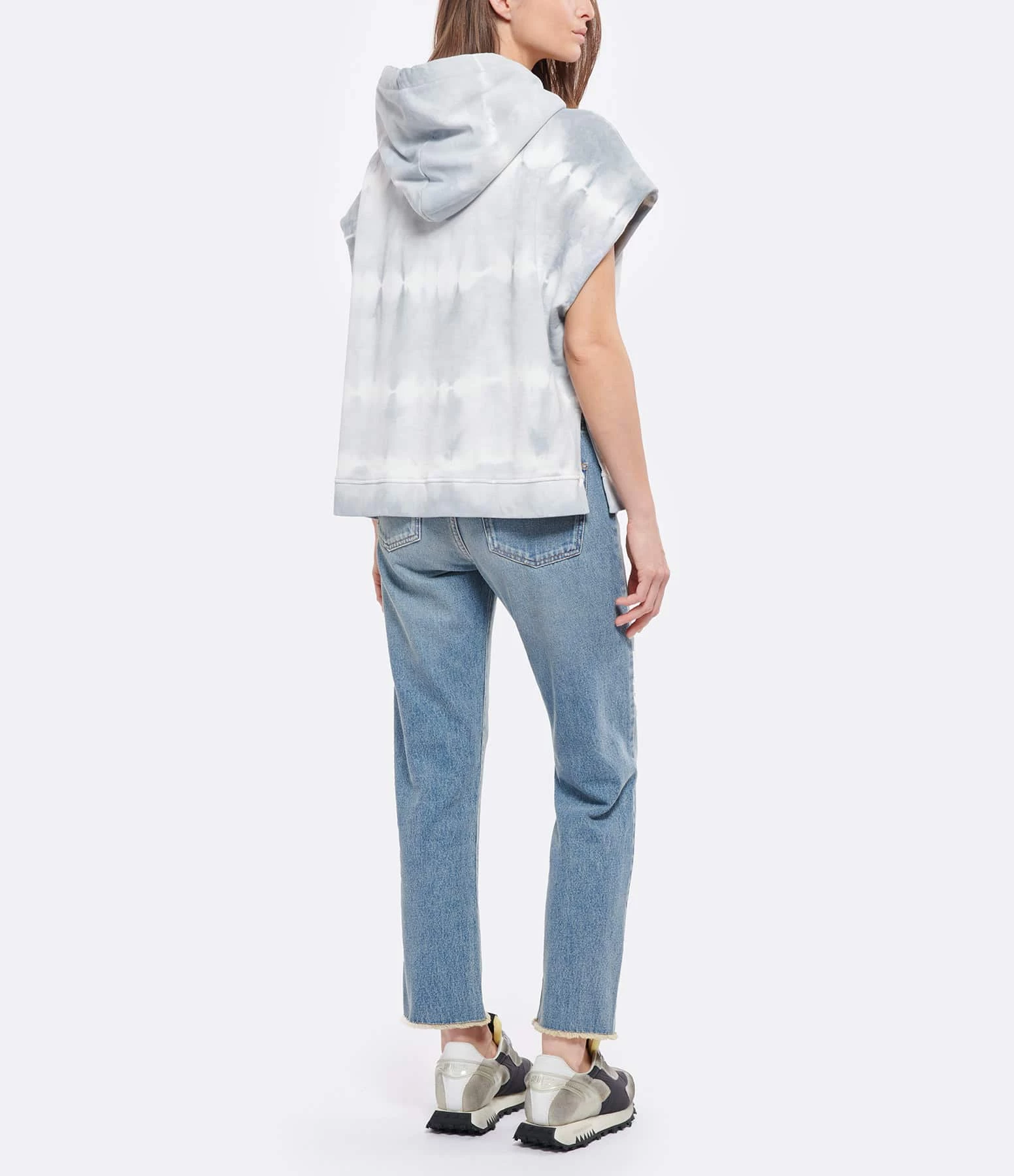 JEANNE VOULAND Sweatshirt Hoodie Gunt Coton Tie And Dye Gris 7 JEANNE VOULAND Sweatshirt Hoodie Gunt Coton Tie And Dye Gris – Image 5