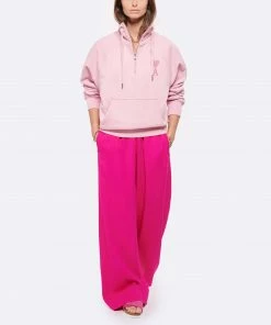 AMI PARIS Sweatshirt Zippé Unisexe Ami De Cœur Coton Biologique Rose Pâle 11 AMI PARIS Sweatshirt Zippé Unisexe Ami De Cœur Coton Biologique Rose Pâle -Boutique MAJESTIC FILATURES unnamed file 1911