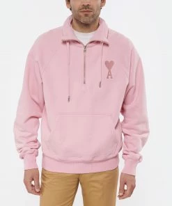 AMI PARIS Sweatshirt Zippé Unisexe Ami De Cœur Coton Biologique Rose Pâle 13 AMI PARIS Sweatshirt Zippé Unisexe Ami De Cœur Coton Biologique Rose Pâle -Boutique MAJESTIC FILATURES unnamed file 1913