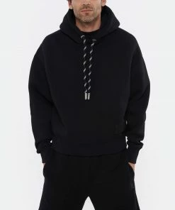 AMI PARIS Sweatshirt Hoodie Unisexe Ami De Cœur Satin Coton Biologique Noir -Boutique MAJESTIC FILATURES unnamed file 1925