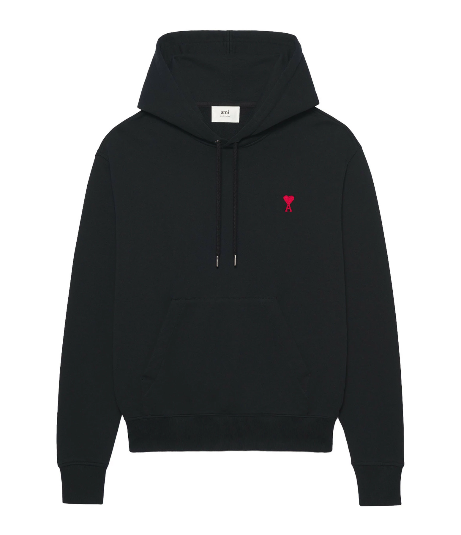 AMI PARIS Sweatshirt Hoodie Unisexe Ami De Cœur Coton Biologique Noir 3 AMI PARIS Sweatshirt Hoodie Unisexe Ami De Cœur Coton Biologique Noir