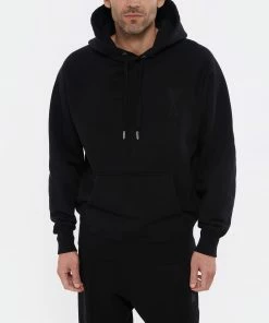 AMI PARIS Sweatshirt Hoodie Unisexe Ami De Cœur Coton Biologique Noir -Boutique MAJESTIC FILATURES unnamed file 1939