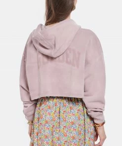 GOLDEN GOOSE Sweatshirt Crop Coton Rose -Boutique MAJESTIC FILATURES unnamed file 1948