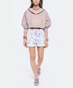 GOLDEN GOOSE Sweatshirt Crop Coton Rose -Boutique MAJESTIC FILATURES unnamed file 1951