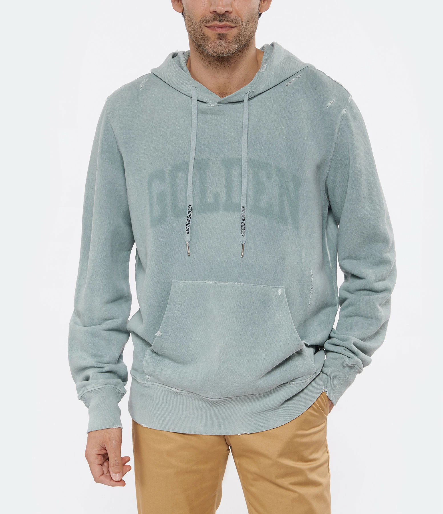 GOLDEN GOOSE Sweatshirt Homme Golden Coton Gris 5 GOLDEN GOOSE Sweatshirt Homme Golden Coton Gris – Image 3