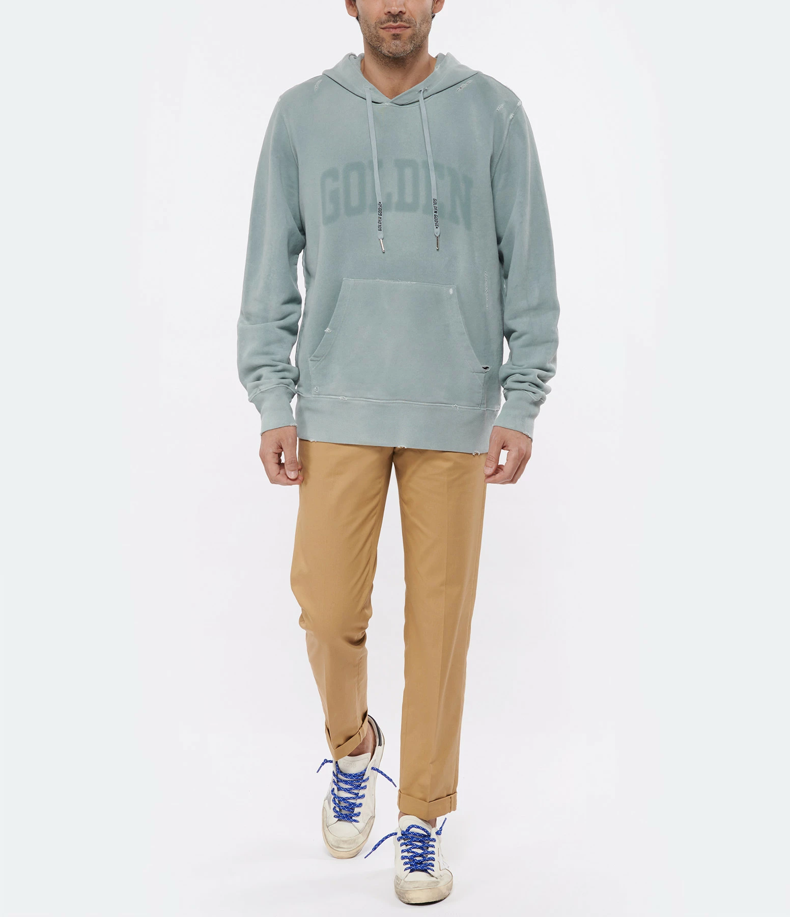 GOLDEN GOOSE Sweatshirt Homme Golden Coton Gris 6 GOLDEN GOOSE Sweatshirt Homme Golden Coton Gris – Image 4