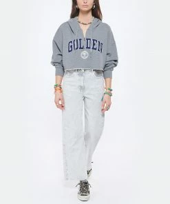 GOLDEN GOOSE Sweatshirt Crop Golden Coton Gris 11 GOLDEN GOOSE Sweatshirt Crop Golden Coton Gris -Boutique MAJESTIC FILATURES unnamed file 1976