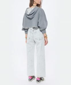 GOLDEN GOOSE Sweatshirt Crop Golden Coton Gris 12 GOLDEN GOOSE Sweatshirt Crop Golden Coton Gris -Boutique MAJESTIC FILATURES unnamed file 1977
