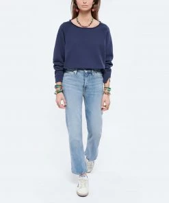NILI LOTAN Sweatshirt Luka Coton Bleu Marine -Boutique MAJESTIC FILATURES unnamed file 1987