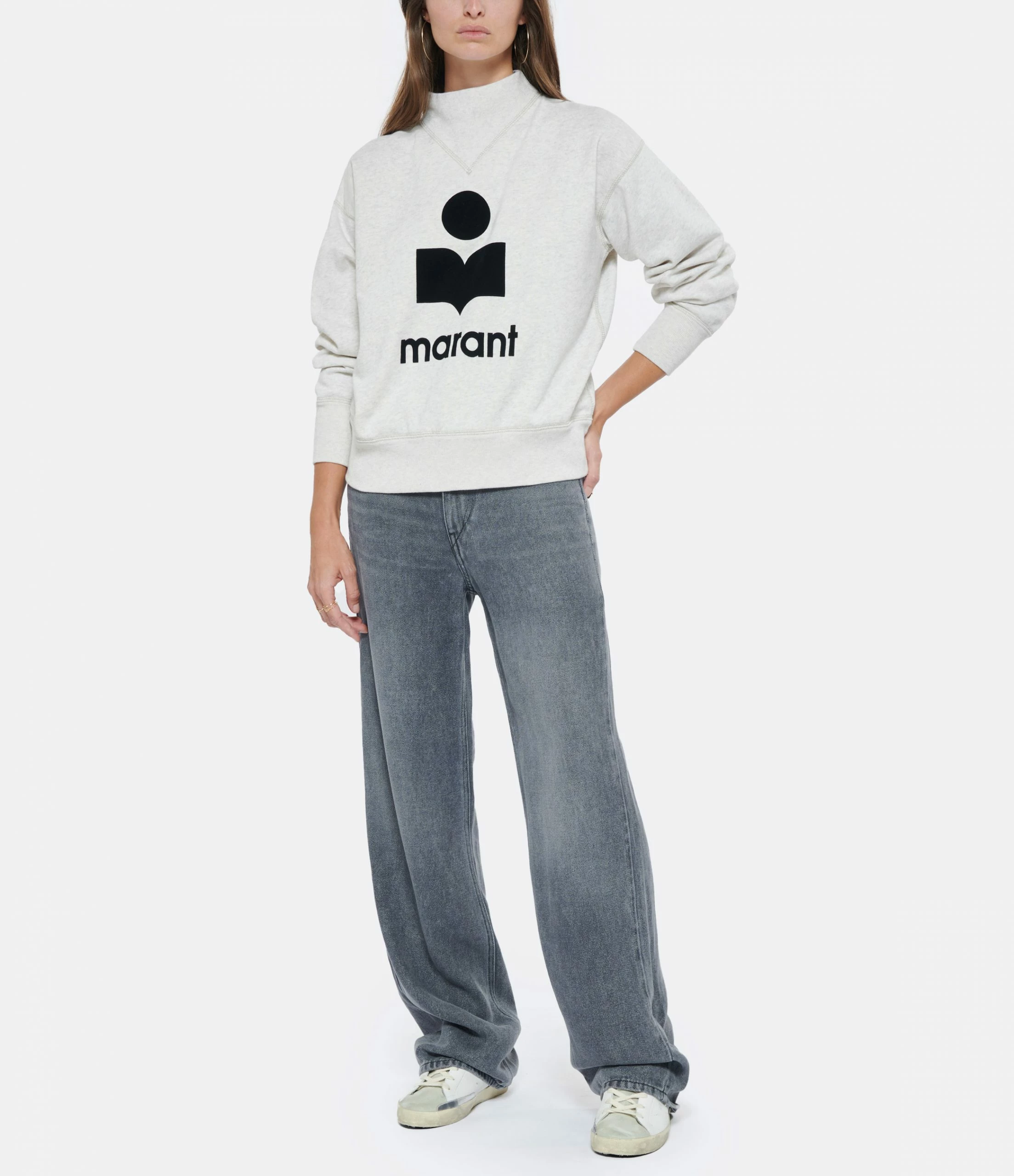 ISABEL MARANT ÉTOILE Sweatshirt Moby Coton Écru 6 ISABEL MARANT ÉTOILE Sweatshirt Moby Coton Écru – Image 4