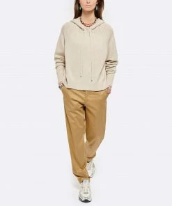 JOSEPH Sweatshirt Hoodie Soie Coton Beige -Boutique MAJESTIC FILATURES unnamed file 2011