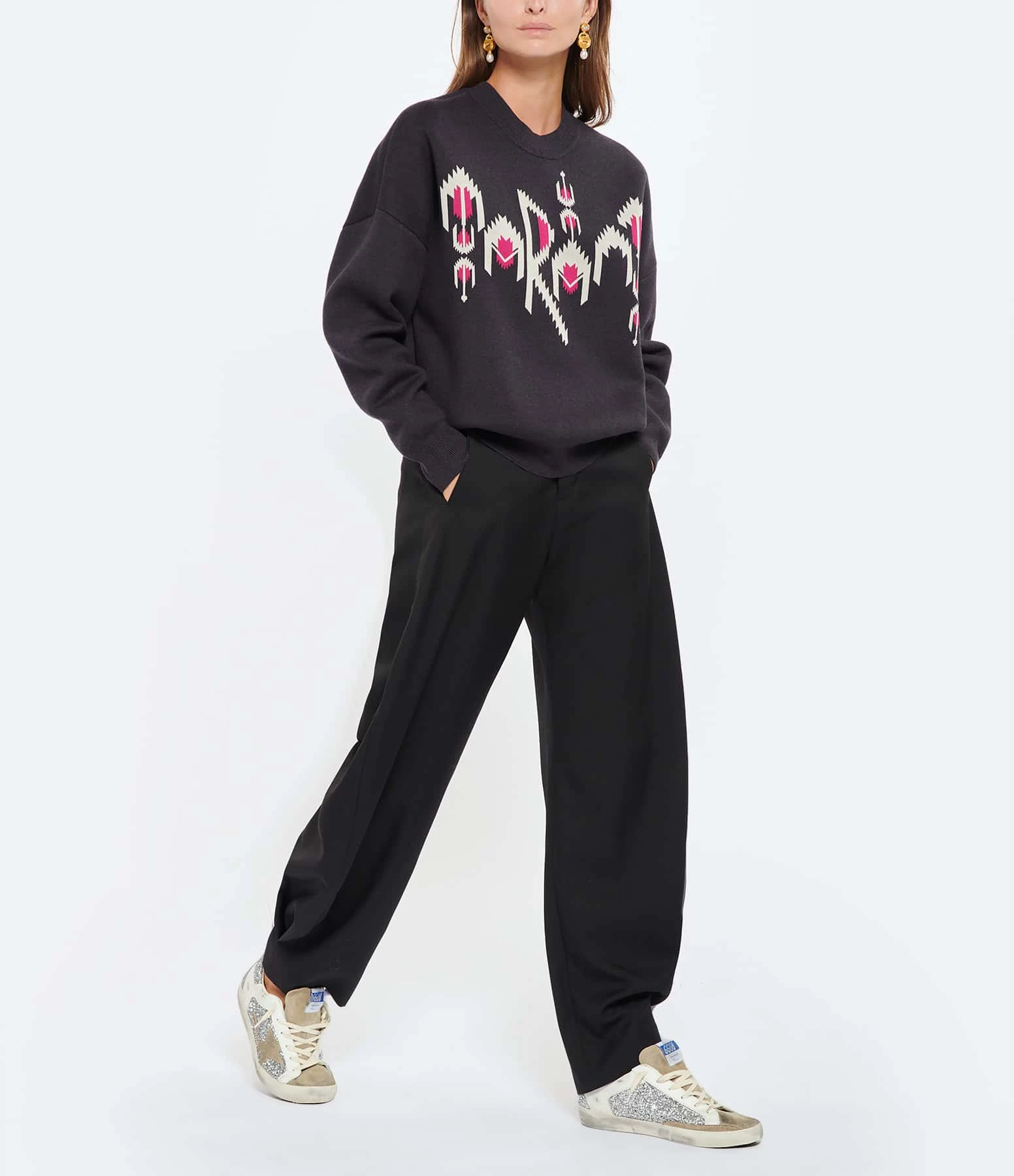 ISABEL MARANT ÉTOILE Pull Adison Coton Bleu Midnight 6 ISABEL MARANT ÉTOILE Pull Adison Coton Bleu Midnight – Image 4