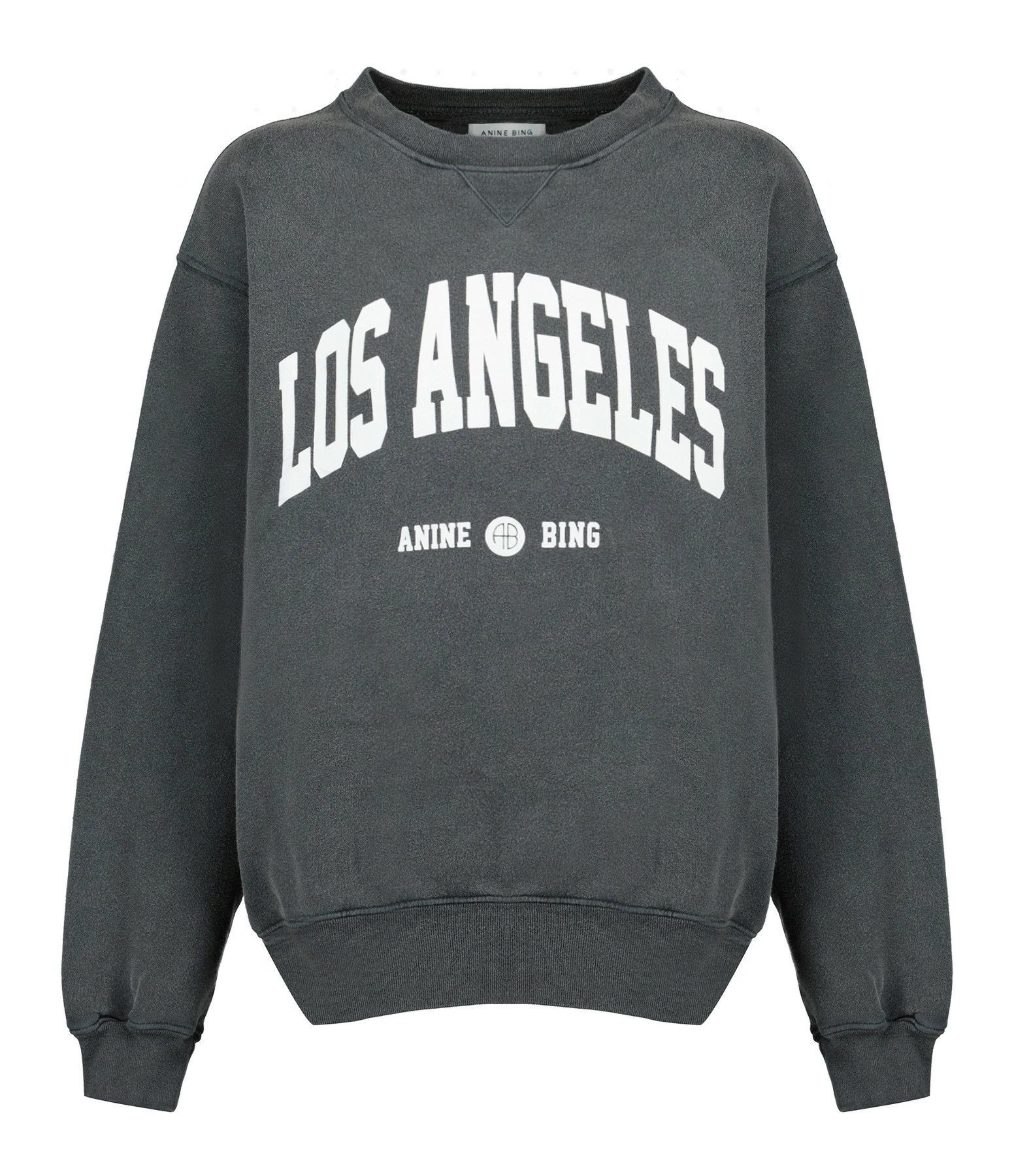 ANINE BING Sweatshirt Ramona LA Coton Organique Noir Délavé 3 ANINE BING Sweatshirt Ramona LA Coton Organique Noir Délavé