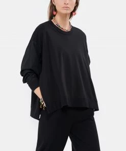 CT PLAGE Sweatshirt Coton Noir -Boutique MAJESTIC FILATURES unnamed file 2057
