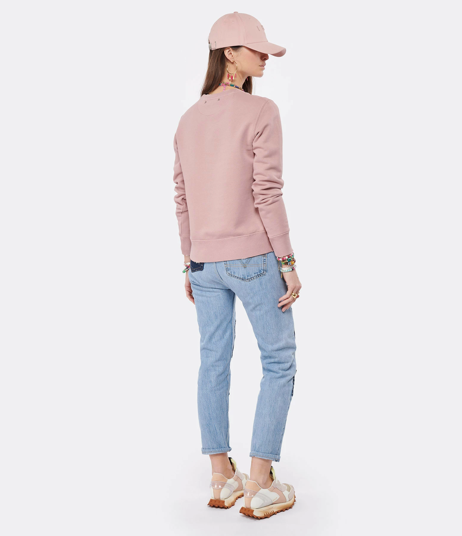 GOLDEN GOOSE Sweatshirt Crew Coton Vieux Rose 7 GOLDEN GOOSE Sweatshirt Crew Coton Vieux Rose – Image 5