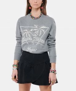 GOLDEN GOOSE Sweatshirt South Beach Miami Coton Gris -Boutique MAJESTIC FILATURES unnamed file 2072