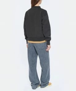 ISABEL MARANT ÉTOILE Sweatshirt Moby Coton Noir Délavé -Boutique MAJESTIC FILATURES unnamed file 2084