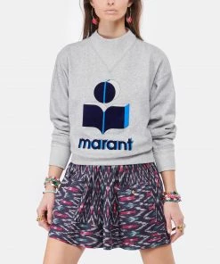 ISABEL MARANT ÉTOILE Sweatshirt Moby Coton Gris -Boutique MAJESTIC FILATURES unnamed file 2087