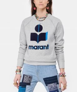 ISABEL MARANT ÉTOILE Sweatshirt Milly Coton Gris -Boutique MAJESTIC FILATURES unnamed file 2092