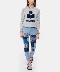 ISABEL MARANT ÉTOILE Sweatshirt Milly Coton Gris -Boutique MAJESTIC FILATURES unnamed file 2093