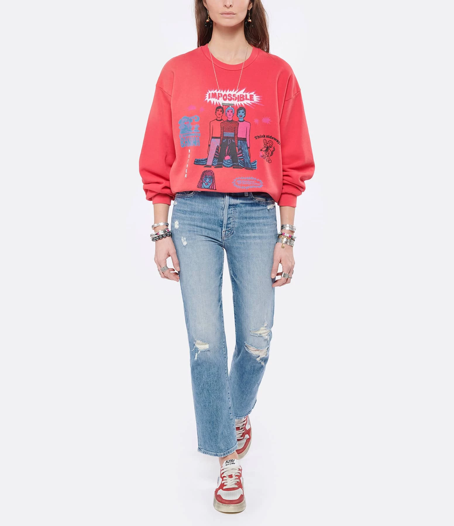 MOTHER Sweatshirt The Drop Square Coton Think Sideways 6 MOTHER Sweatshirt The Drop Square Coton Think Sideways – Image 4