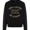 ZADIG & VOLTAIRE Sweatshirt Upper Blason Coton Noir -Boutique MAJESTIC FILATURES unnamed file 2150