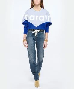 ISABEL MARANT ÉTOILE Sweatshirt Houston Coton Bleu -Boutique MAJESTIC FILATURES unnamed file 2159