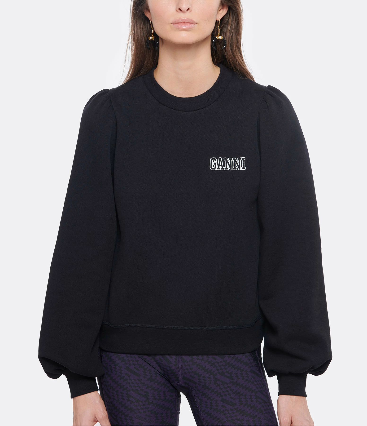 GANNI Sweatshirt Software Isoli Noir 5 GANNI Sweatshirt Software Isoli Noir – Image 3