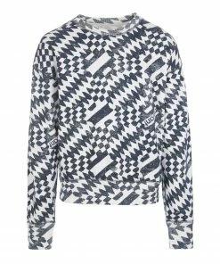 ISABEL MARANT ÉTOILE Sweatshirt Mobyli Coton Imprimé Écru Noir