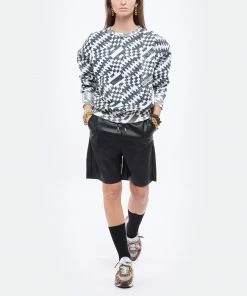 ISABEL MARANT ÉTOILE Sweatshirt Mobyli Coton Imprimé Écru Noir -Boutique MAJESTIC FILATURES unnamed file 2171