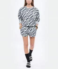 ISABEL MARANT ÉTOILE Sweatshirt Mobyli Coton Imprimé Écru Noir -Boutique MAJESTIC FILATURES unnamed file 2173