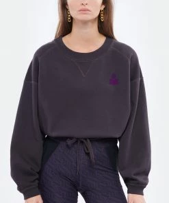 ISABEL MARANT ÉTOILE Sweatshirt Margo Coton Bleu Nuit -Boutique MAJESTIC FILATURES unnamed file 2176