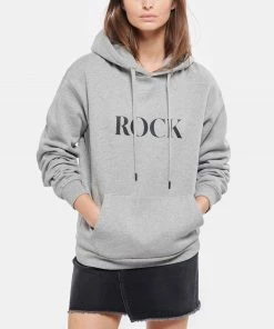 JEANNE VOULAND Sweatshirt Hoodie Gunter Coton Rock Love Gris Clair Glitter -Boutique MAJESTIC FILATURES unnamed file 2206