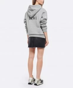JEANNE VOULAND Sweatshirt Hoodie Gunter Coton Rock Love Gris Clair Glitter -Boutique MAJESTIC FILATURES unnamed file 2208