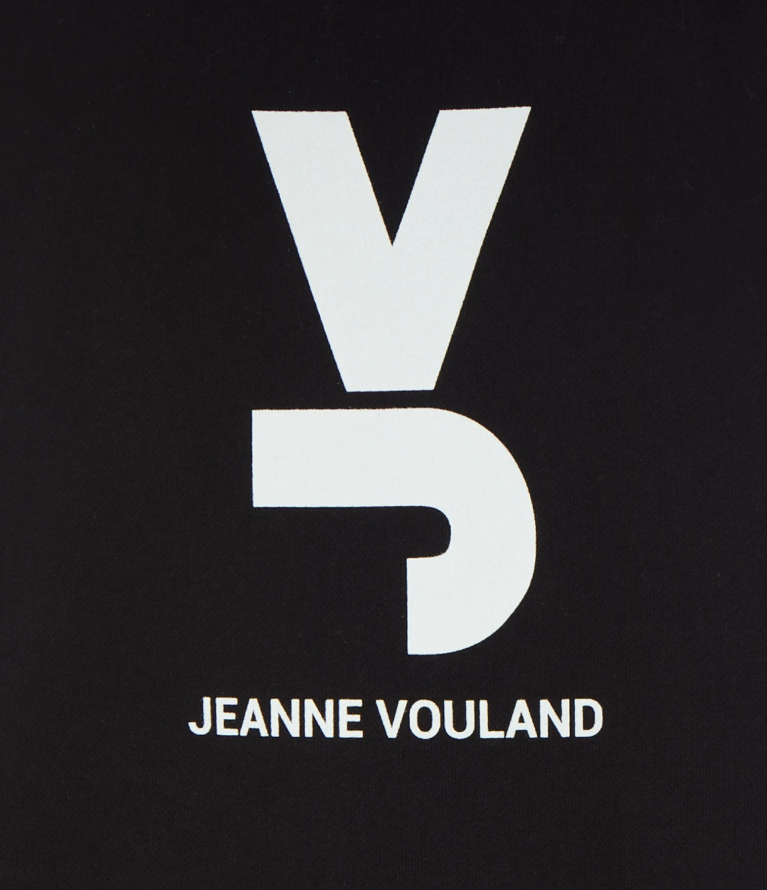JEANNE VOULAND Sweatshirt Gais Logo JV Molleton Noir 4 JEANNE VOULAND Sweatshirt Gais Logo JV Molleton Noir – Image 2