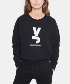 JEANNE VOULAND Sweatshirt Gais Logo JV Molleton Noir 10 JEANNE VOULAND Sweatshirt Gais Logo JV Molleton Noir -Boutique MAJESTIC FILATURES unnamed file 2211