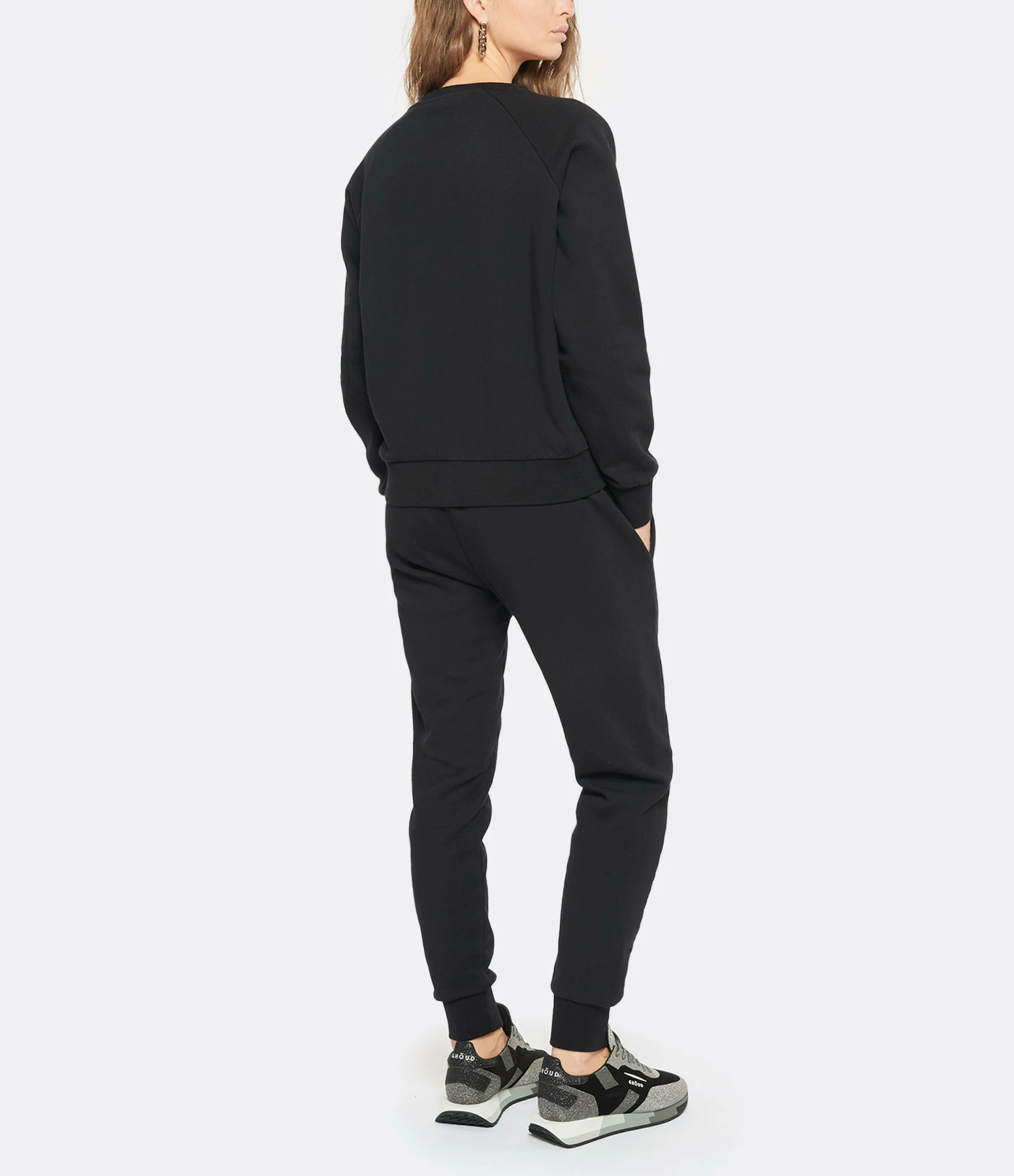 JEANNE VOULAND Sweatshirt Gais Logo JV Molleton Noir 8 JEANNE VOULAND Sweatshirt Gais Logo JV Molleton Noir – Image 6