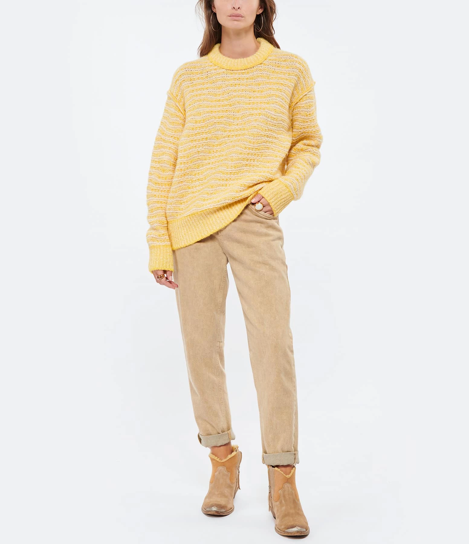 CLOSED Pull Laine Coton Jaune 6 CLOSED Pull Laine Coton Jaune – Image 4
