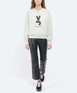 JEANNE VOULAND Sweatshirt Gais Logo JV Molleton Écru Chiné 10 JEANNE VOULAND Sweatshirt Gais Logo JV Molleton Écru Chiné -Boutique MAJESTIC FILATURES unnamed file 2230