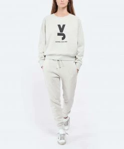 JEANNE VOULAND Sweatshirt Gais Logo JV Molleton Écru Chiné 11 JEANNE VOULAND Sweatshirt Gais Logo JV Molleton Écru Chiné -Boutique MAJESTIC FILATURES unnamed file 2231