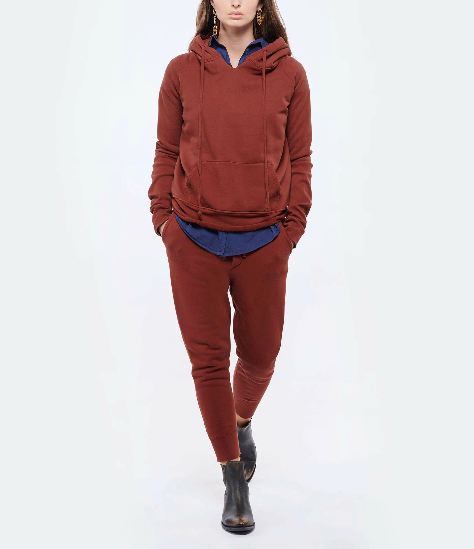 NILI LOTAN Sweatshirt Janie Coton Henné 6 NILI LOTAN Sweatshirt Janie Coton Henné – Image 4