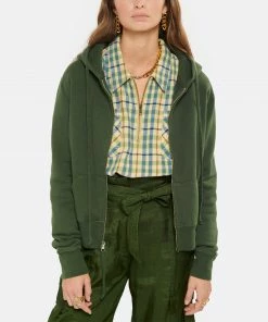 NILI LOTAN Sweatshirt Zippé Callie Vert, Capsule Campus Green -Boutique MAJESTIC FILATURES unnamed file 2239