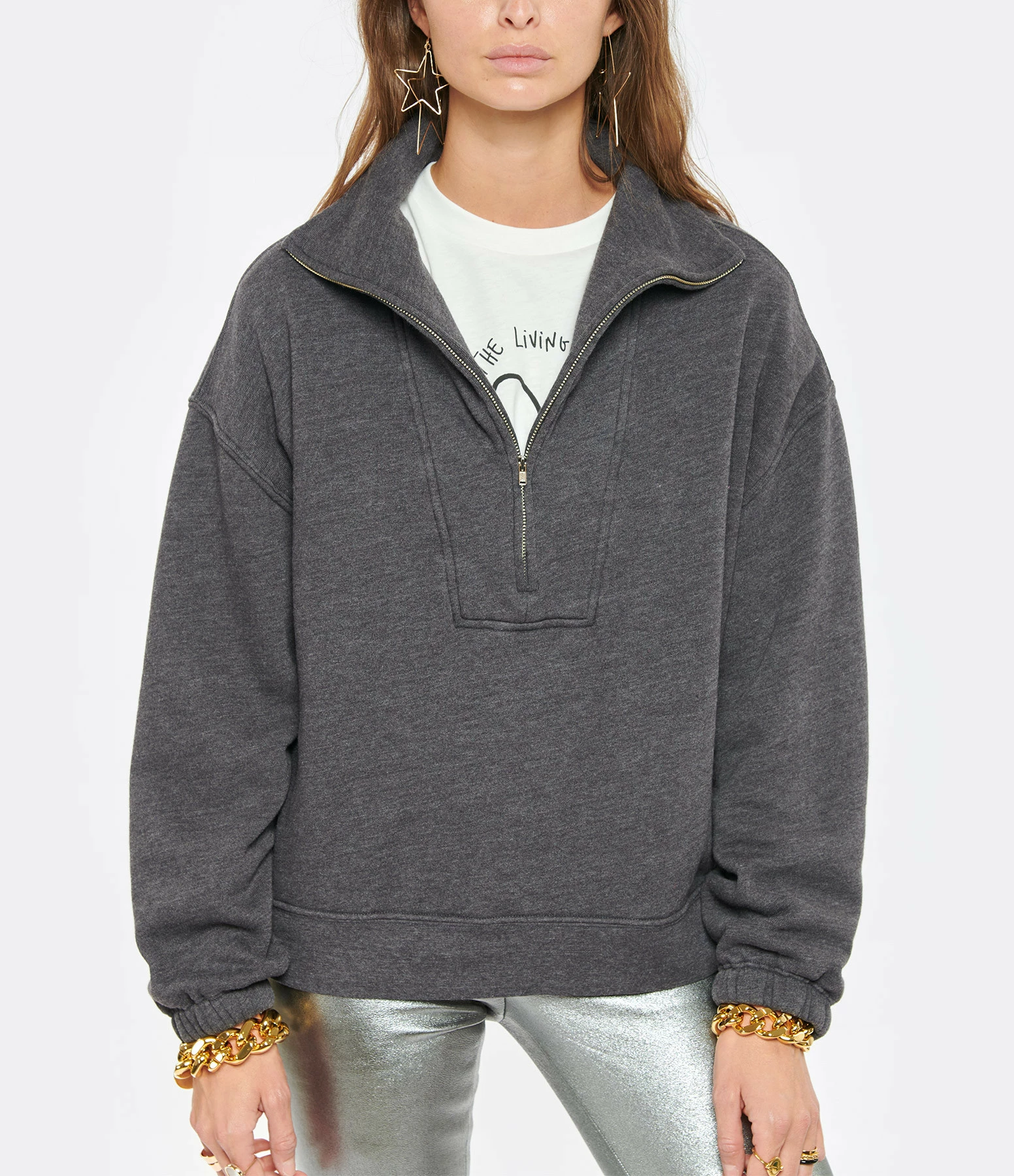 XIRENA Sweatshirt Oliver Gris Ember 4 XIRENA Sweatshirt Oliver Gris Ember – Image 2